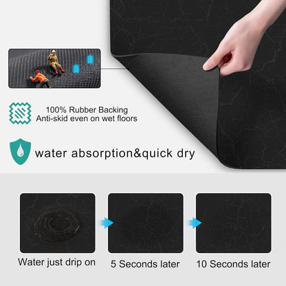 Coffee Maker Mat for Countertops, Rubber Backed Mat 19"x12" for Coffee Pots, Kitchen Counter Accessories