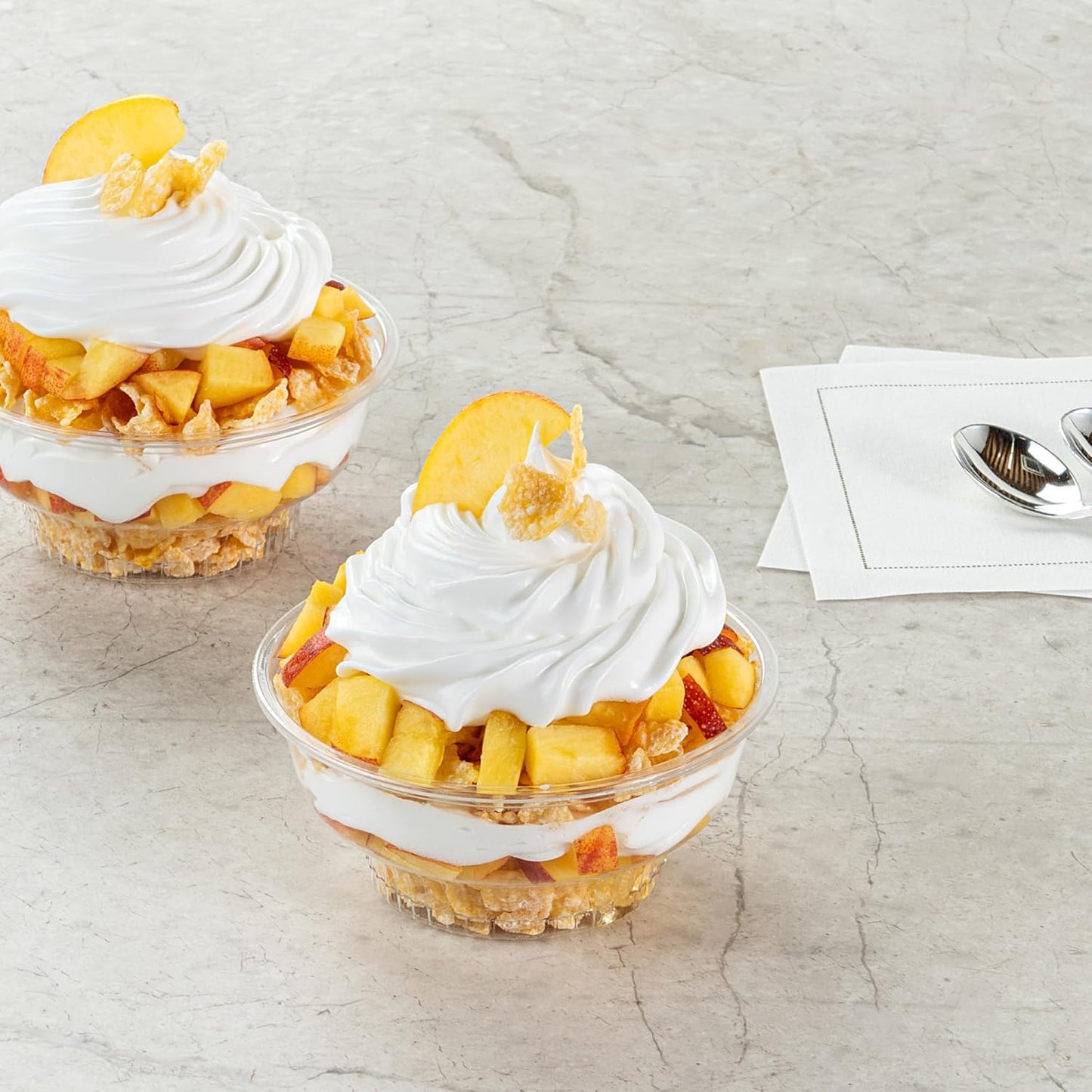 5 50 Frozen Restaurantware-RW Base Ounce Round Ice Cream Cups, Disposable Parfait Cups - Lids Sold Separately, Premium