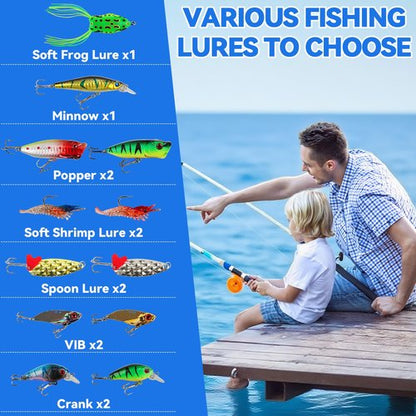 Einailvk Fishing Advent Calendar 2025 for Adult Men Teen Boys, 24 Days Fishing Tackle Accessories Kit Christmas Countdown Fishing Gifts with Fishing Lures for Dad Husband Boyfriend Fish Lovers