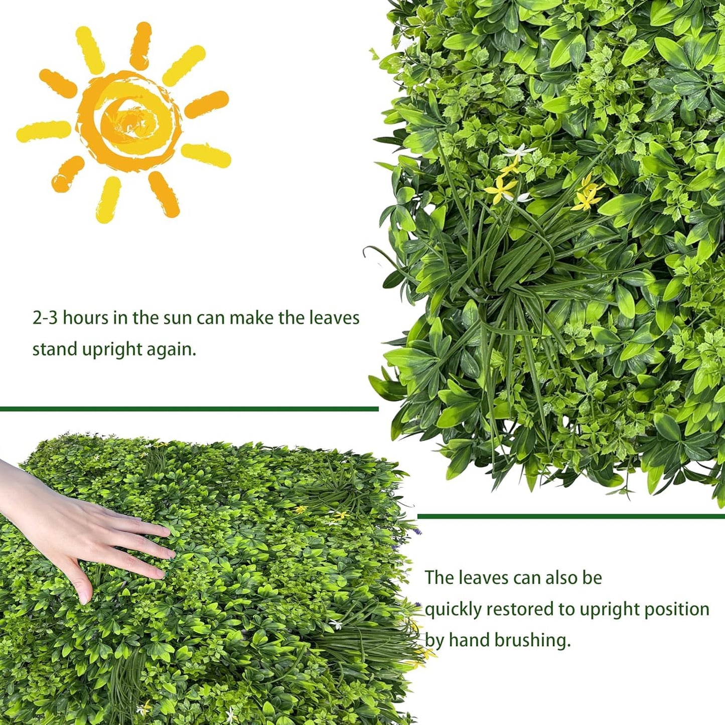 ODTORY Artificial Plant Wall Roll: 72 X144 in (72 sqft) UV-Anti Ivy Privacy Fence Screen Faux Greenery Panels Backdrop Boxwood Ivy Vine Leaf Hedge Fence for Indoor Outdoor Green Decor
