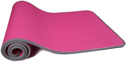 Fitvids All-Purpose 2/5-Inch (10mm) Extra Thick High Density Anti-Slip Exercise Pilates Yoga Mat with Carrying Strap, Multiple Colors