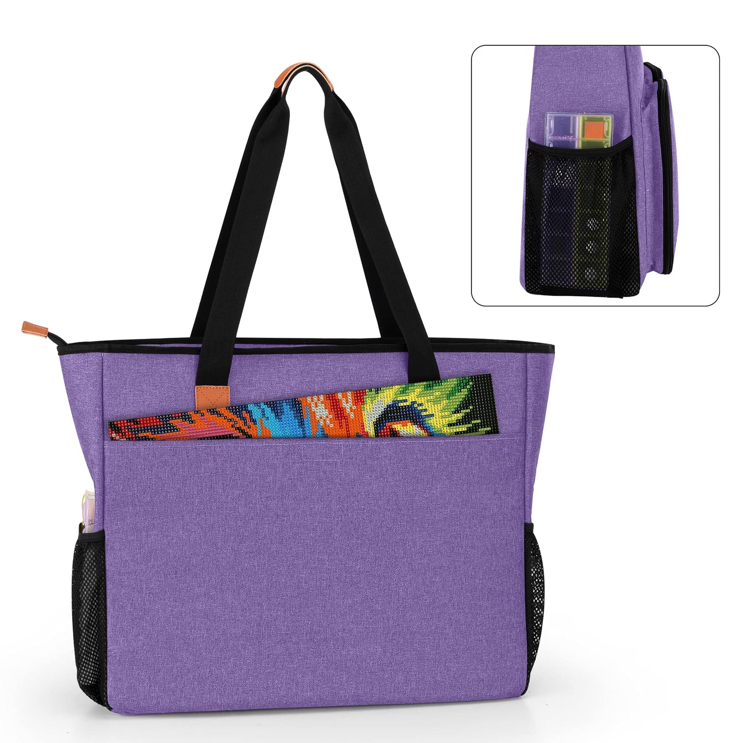 LUXJA Carrying Case for Diamond Painting Accessories and A3 Light Pad, Diamond Painting Bag for A3 and B3 Light Box (Bag Only), Purple