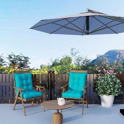 42x21x4 Inch Outdoor Chair Cushion, Patio Cushions for Dining/Rocking Chairs, High Back Soft Seat Pad with Ties, Indoor
