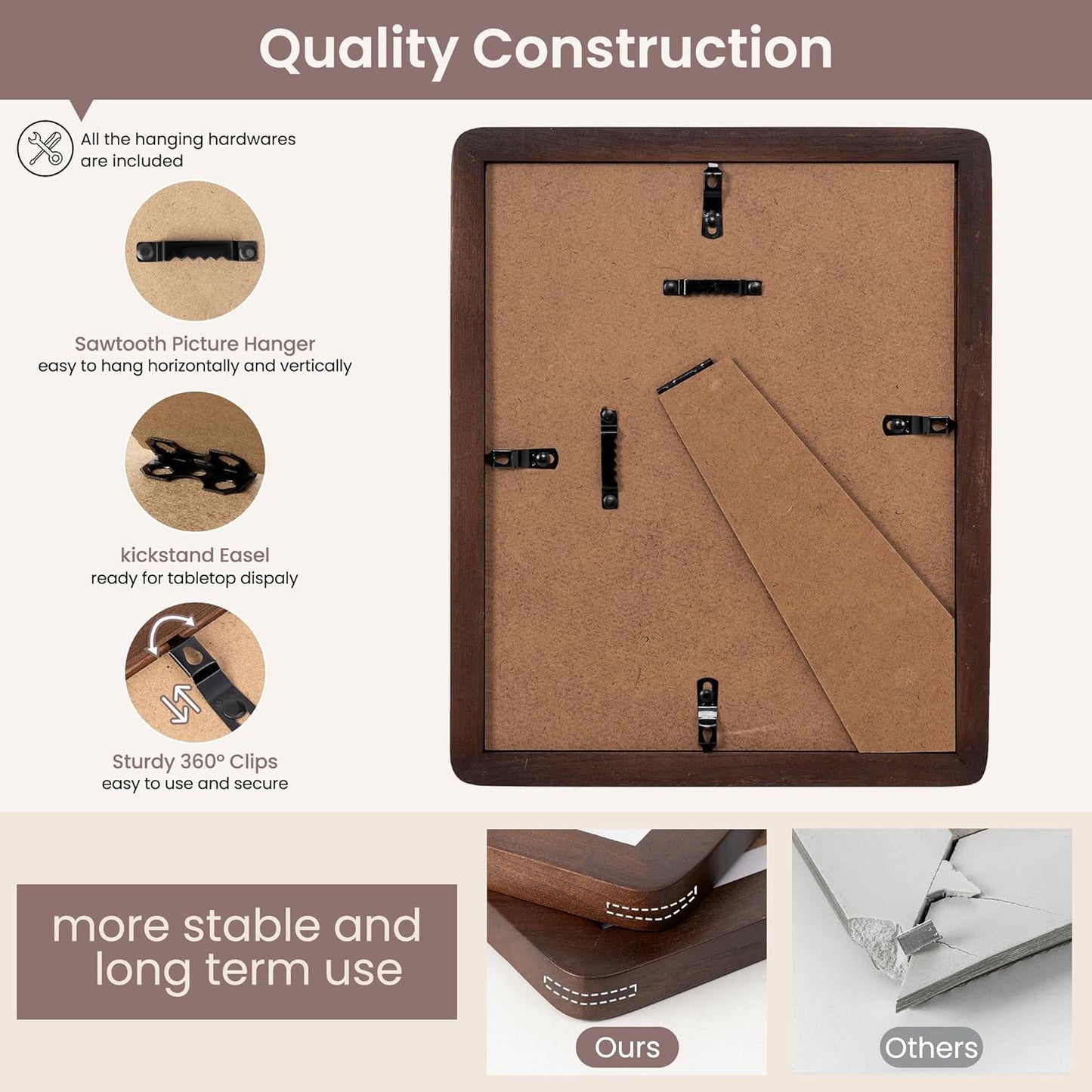 8x10 8 10 8''x10'' 5x7, 8 10 FLYJOE Picture Frame - Solid Walnut Wood x Photo Frame, Frame With Mat For Tabletop