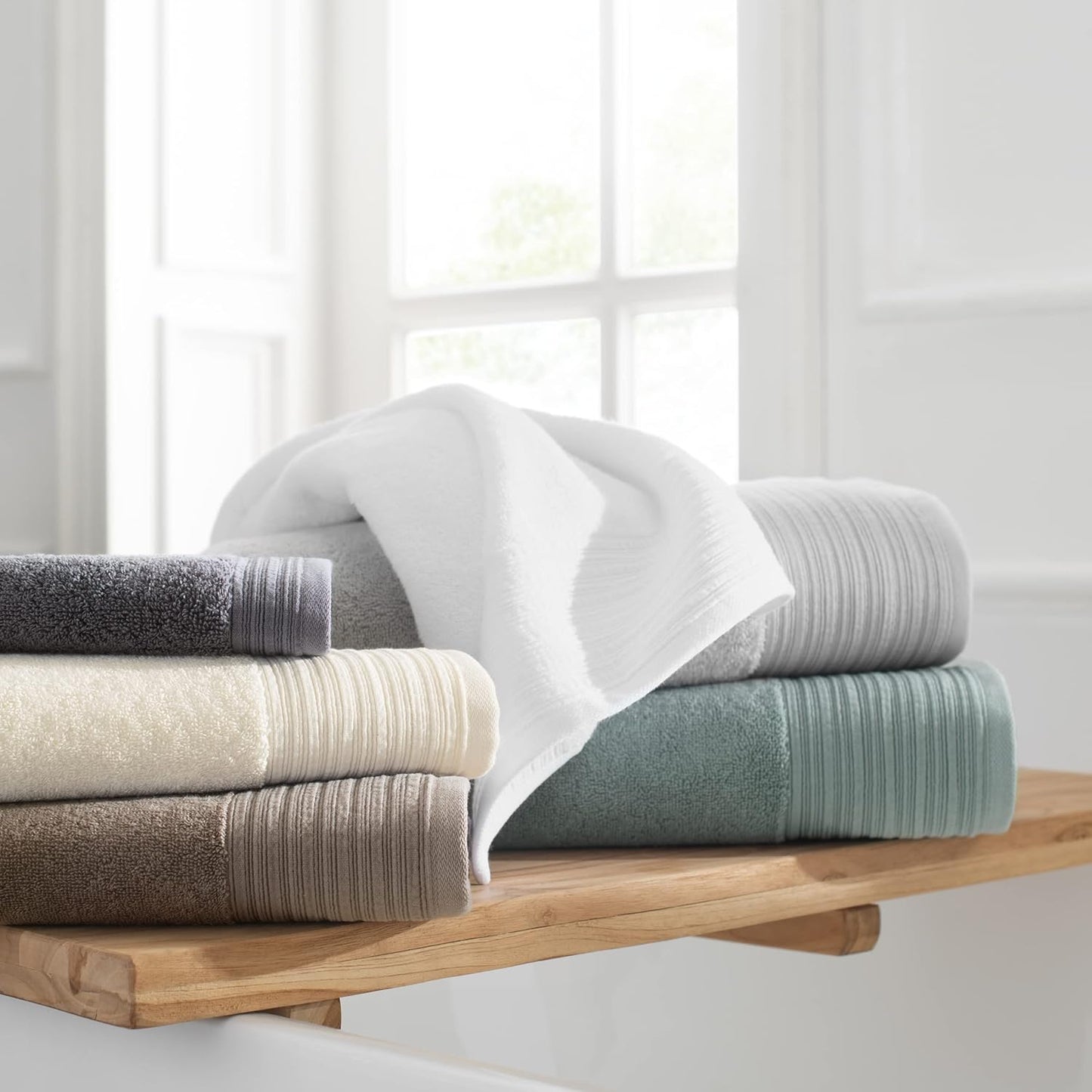Pack 8-100% 600 13 13 Aston & Arden Anatolia Turkish Wash Cloths - of Ring Spun Cotton, Soft Plush Absorbent, GSM Low