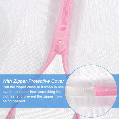 uxcell 2Pcs Shoes Washing Bag - 8.7 x 13 Inch Cylinder Fine Mesh Laundry Bags for Washing Machine