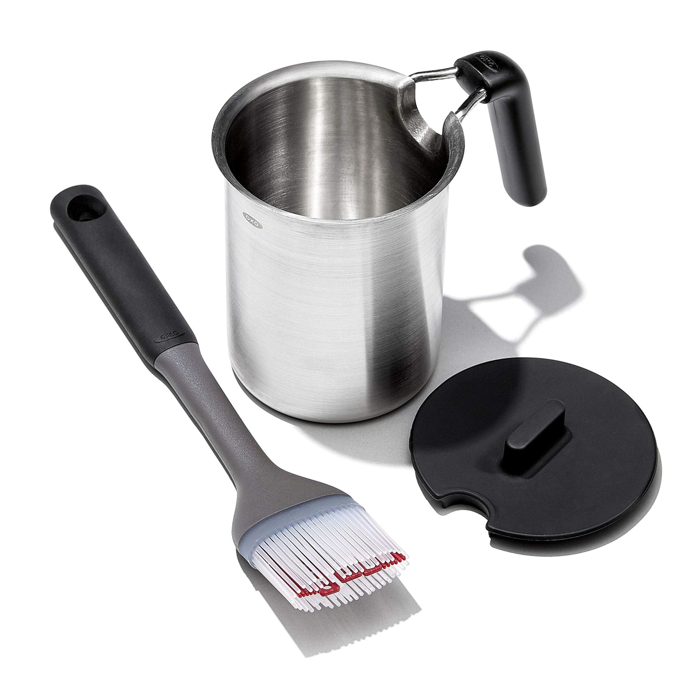 OXO Good Grips Grilling Tools, Basting Pot and Brush, Black