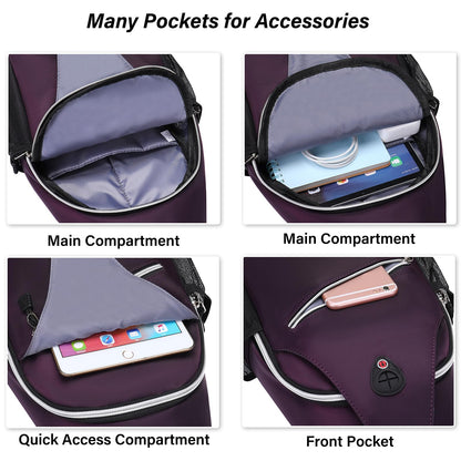 MOSISO Sling Backpack, Multipurpose Crossbody Shoulder Bag Travel Hiking Daypack