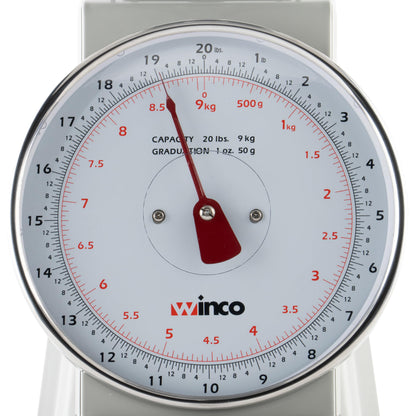 Winco Analog Receiving Scale with Dial, 8"