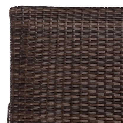 SAFAVIEH Outdoor Patio Furniture Collection – Alex Brown & Taupe Quick Dry Foam Lounger, Adjustable Outdoor Chaise, Modern Curved Design (PAT7545B)