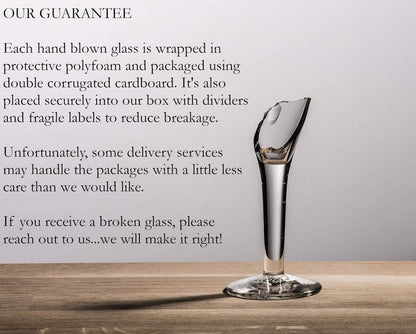 Dos Sueños Hand Blown Mexican Drinking Glasses – Set of 6 Natural Clear Glasses (14 oz each)