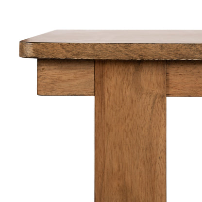 Kate and Laurel Foxford Tiered Rectangle Console Table, 42 x 14 x 30, Natural Brown, Transitional Two-Tier Wood Entryway Table with Storage for Use as Living Room Behind Couch Table