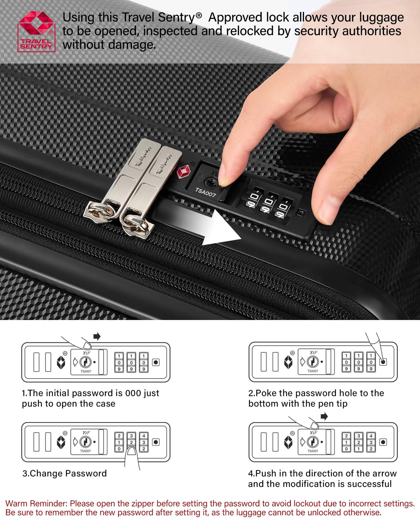 Hanke 29 Inch Plus Expandable Luggage Large Suitcases with Wheels,Checked Luggage Hard Shell Suitcases, PC Trunk Luggage Extra Large Suitcase with Lock for Women Men(Jet Black)