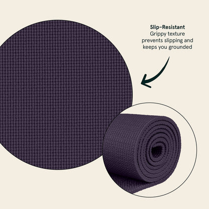 Retrospec Pismo Yoga Mat w/Nylon Strap for Men & Women - Non Slip Exercise Mat for Yoga, Pilates, Stretching, Floor & Fitness Workouts, .5mm Thick, Easy to Clean