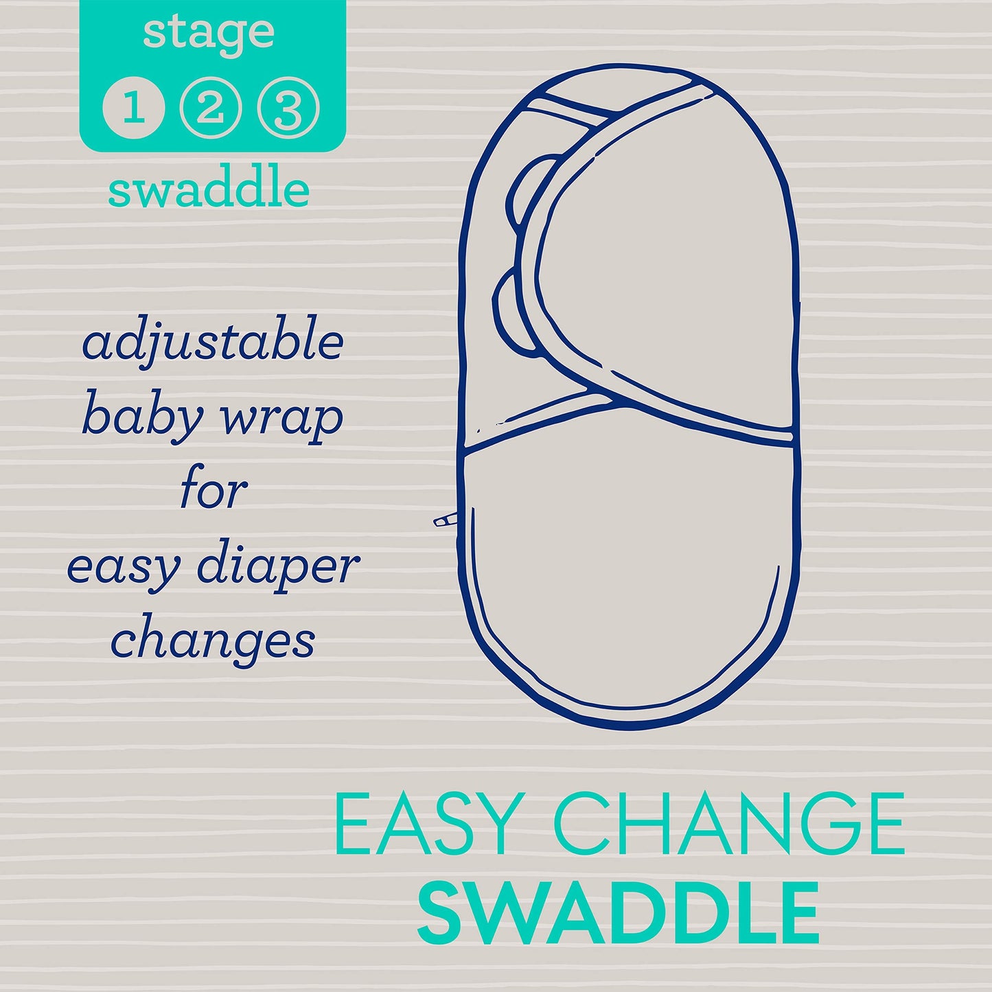 SwaddleMe Easy Change Swaddle – Size Small/Medium, 0-3 Months, 2-Pack (Unicorn Universe)
