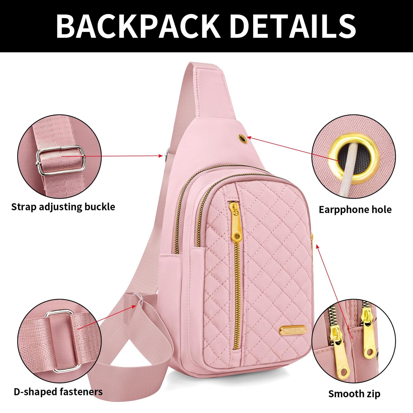 Small Sling Bag For Women Men Casual Crossbody Sling Backpack