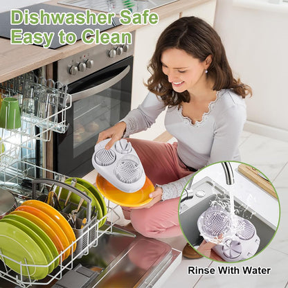 3 in 1 Egg Slicer for Hard Boiled Eggs with Cleaning Brush, Multipurpose 3-Way Cutter with 3 Slice Modes, Heavy Duty, Hard Boiled Egg Cutter & Fruit Slicer, Dishwasher Safe (White)