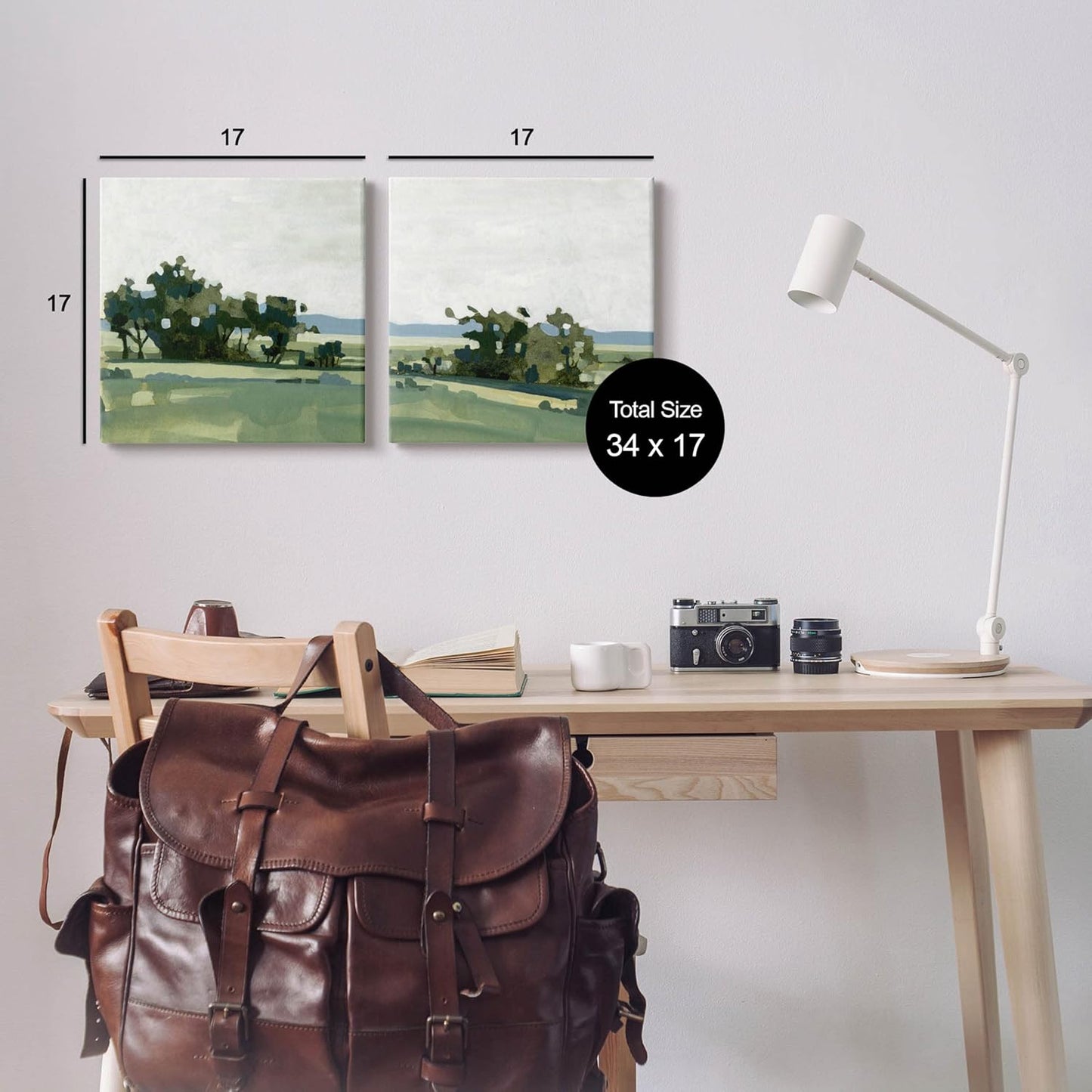 Stupell Industries 2pc Canvas Wall Art Set - Countryside Grassland Nature Landscape Design by Emma Caroline