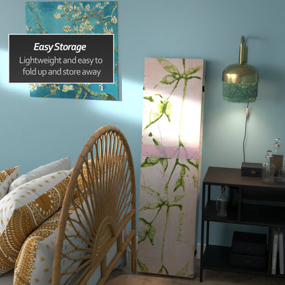 Oriental Furniture 5 1/4 ft. Pink Harmony Canvas Room Divider 6 Panel