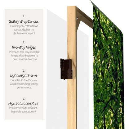 Red Lantern Double Sided Path of Life Canvas Folding Screen, 6 Foot - 6 Panel