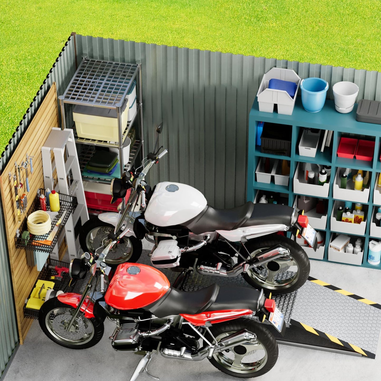 10X12FT Large Metal Outdoor Storage Shed,Galvanized Steel Arden Tool Shed with Lockable Double Doors & Breathable Vent,for Yard Bins/Generator/Wheelbarrow Garden Storage