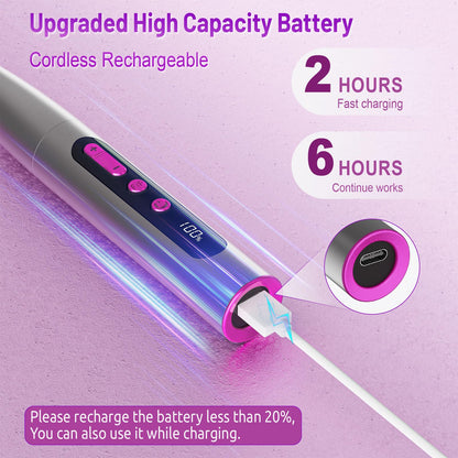 Electric Nail Drill Professional, 35000RPM Cordless Acrylic Nail Kit for Nail Polish Remover, Electric Nail File Buffer Grinder, Nail Filer Electric Manicure and Pedicure kit (Matte Gray)