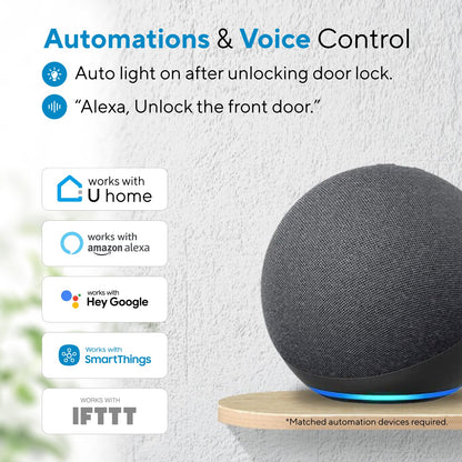 ULTRALOQ 2025 Upgrade Bolt NFC Smart Door Lock, Built-in WiFi Deadbolt 6-in-1 Keypad Keyless Entry Door Lock & Door Sensor,Auto Unlock,IP65 Waterproof,Easy Installation,BHMA Grade AAA