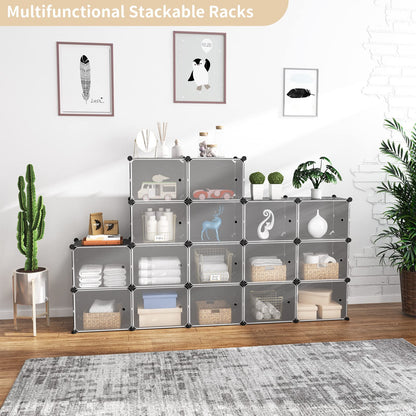 WEXCISE Portable Shoe Rack Organizer with Door, 80 Pairs Shoe Storage Cabinet Easy Assembly, Plastic Adjustable Shoe Storage Organizer Stackable Detachable Free Standing DIY Expandable 10 Tier Black