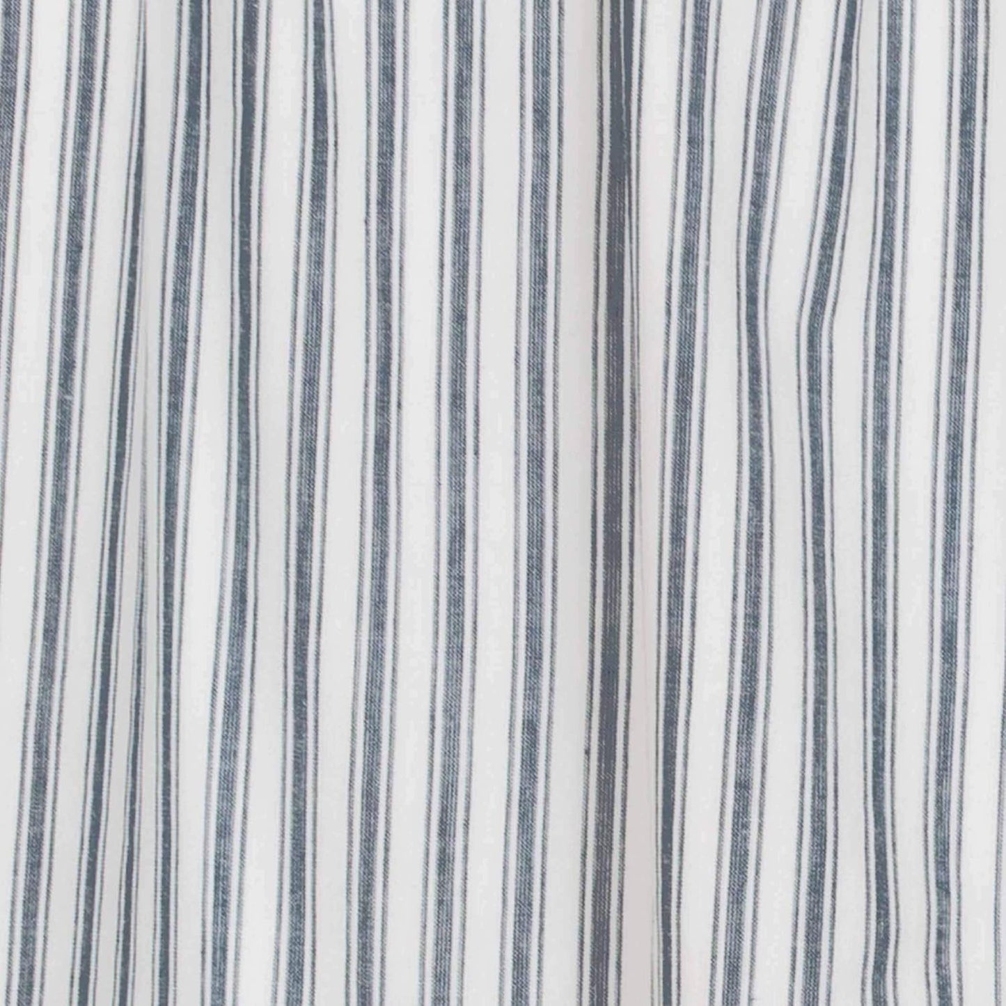 VHC Sawyer Mill Blue 2 Piece Swag Set Kitchen Curtains for Bathroom Living Room Bedroom Window Ticking Striped