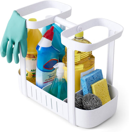 YouCopia SinkSuite Under Sink Cleaning Caddy, 2-Tier Adjustable Organizer for Kitchen and Bathroom Storage and