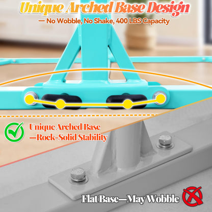 Seliyoo Foldable Kids Gymnastics Horizontal Bar for Ages 3-18, 5FT/6FT Kip Training Bar, Adjustable Height 35"-59", 400 LBS Capacity, Home Gymnastics Equipment for Kids & Teens