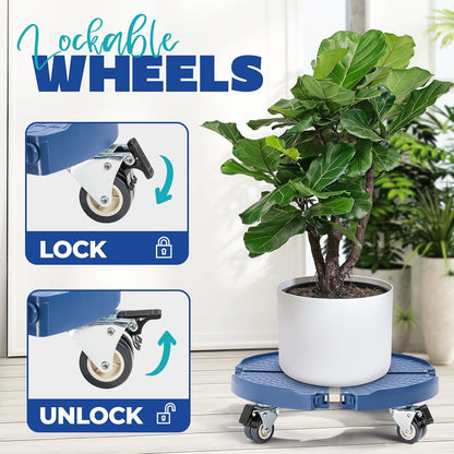 440lbs 15-21 Idzo Heavy Duty Trolley Large Plant Pots Planters Caddies with Wheels Capacity, Plant Stand Adjustable
