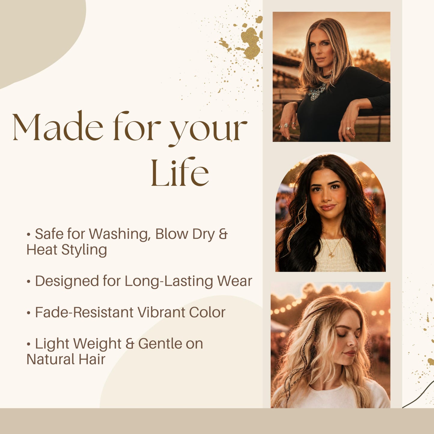 21 Natural Color Hair Extensions – 9”–14” Long – DIY Rooster Kit with 20 Micro-Link Beads – 100% Real Feathers – Eye-Catching Boho Style