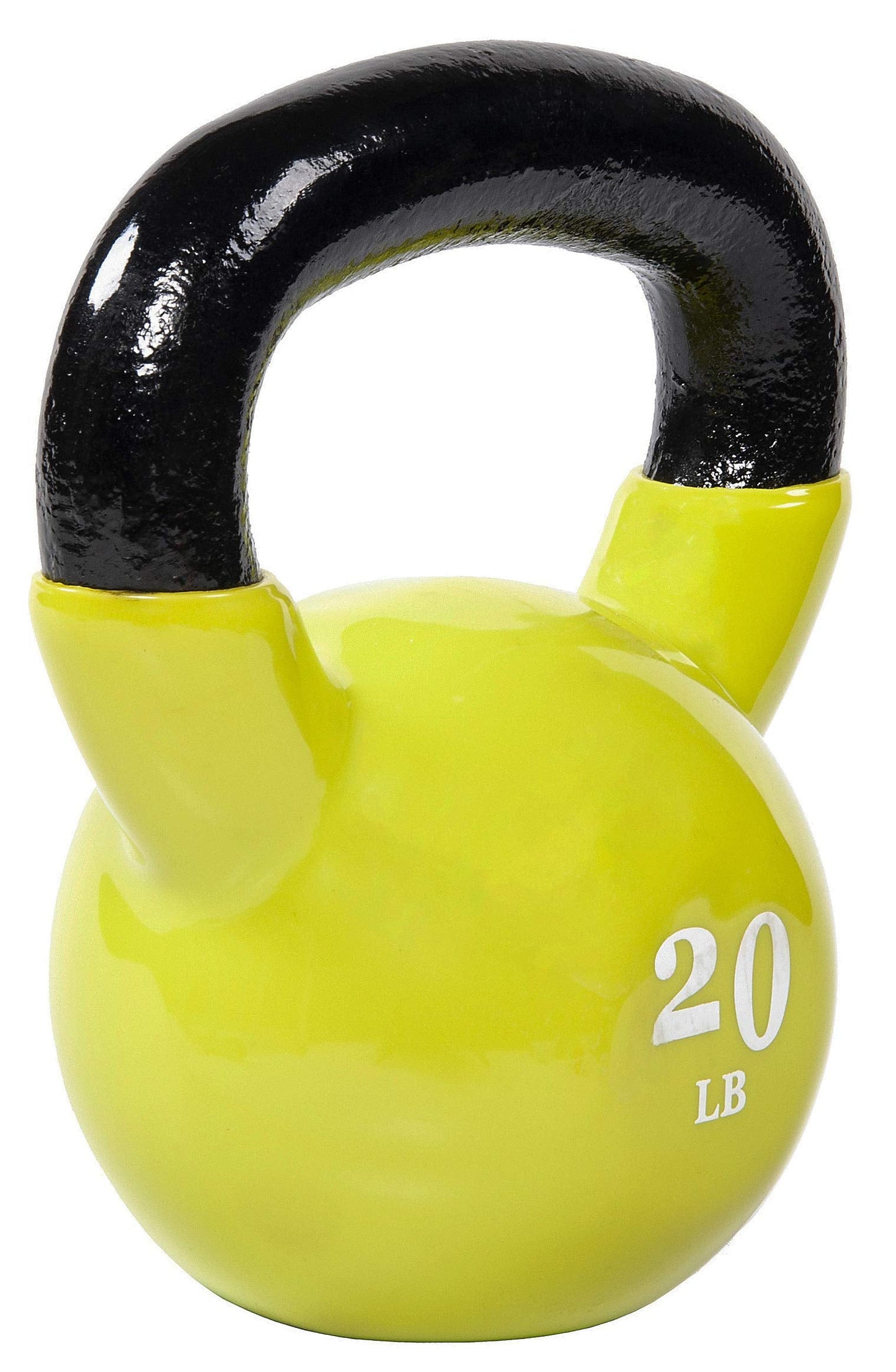 Fitvids Wide Grip 3-Piece Kettlebell Exercise Fitness Weight Set, Include 5 lbs, 10 lbs, 15 lbs and 20 lbs, Set of 3 or Set of 4
