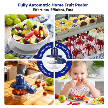 NKDFRI Automatic Grape Peeler Machine, Electric Garlic & Cherry Tomato Peeler Skin Remover Tool for Small Fruits, Effortless Peeling for Home Kitchen (Blue-1PC)