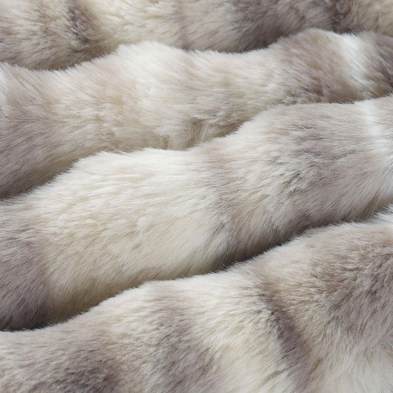 MADIZZ Pack of 2 Thick Plush Faux Wool Throw Pillow Covers Soft Boho Throw Pillows Luxurious Cushion Covers for Couch Sofa Bedroom Living Room Home Decor 18x18 Inch Grey Taupe