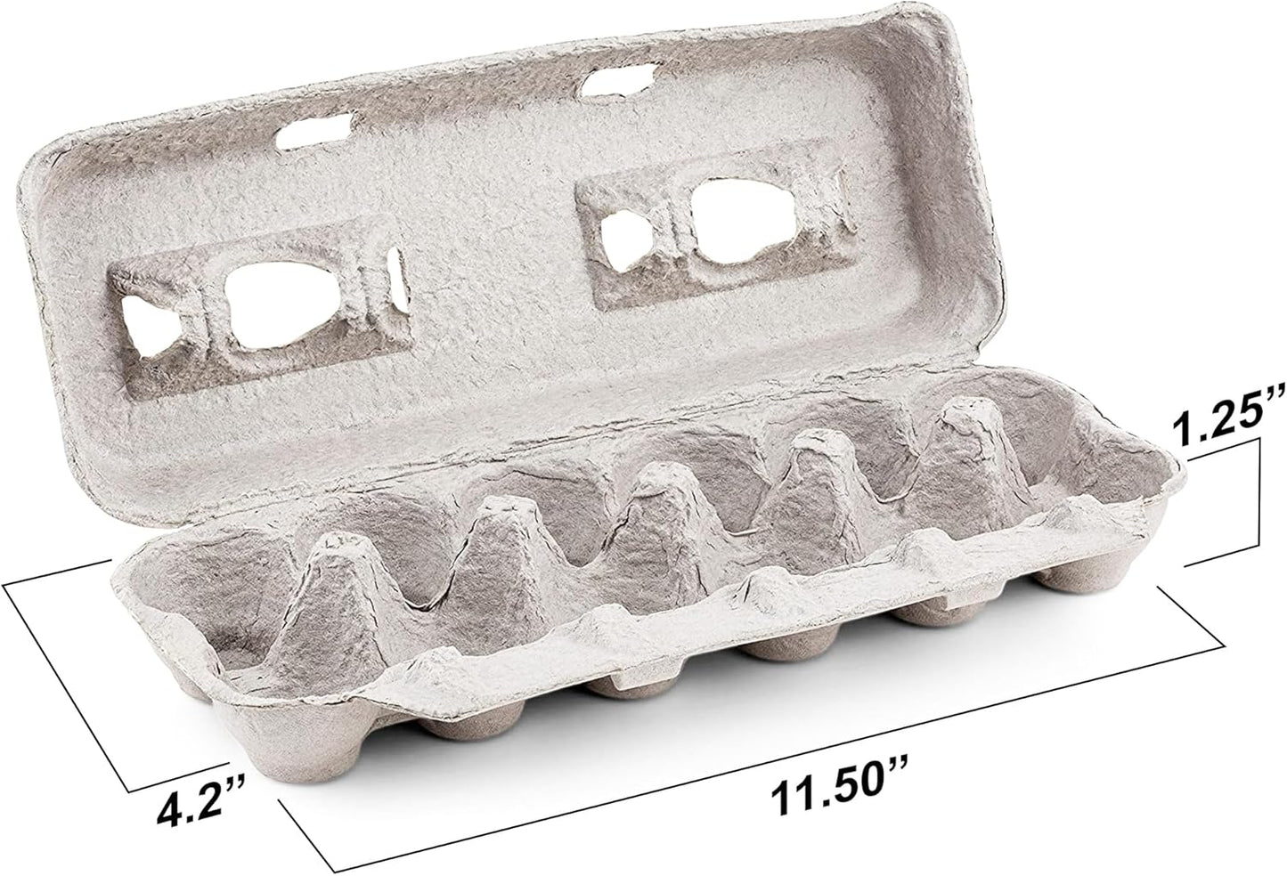 1 Dozen 11.50" 4.2" 1.25" (Pack 15) MT Products Blank Natural Pulp Egg Cartons Hold Twelve Eggs x x - Perfect