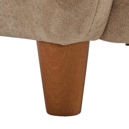 Merax Wingback Accent Armchair, Velvet Upholstered Lounge Chair with Pocket Spring Cushion and Solid Birch Legs, Mid Century Modern Reading Chair for Living Room Bedroom, Camel
