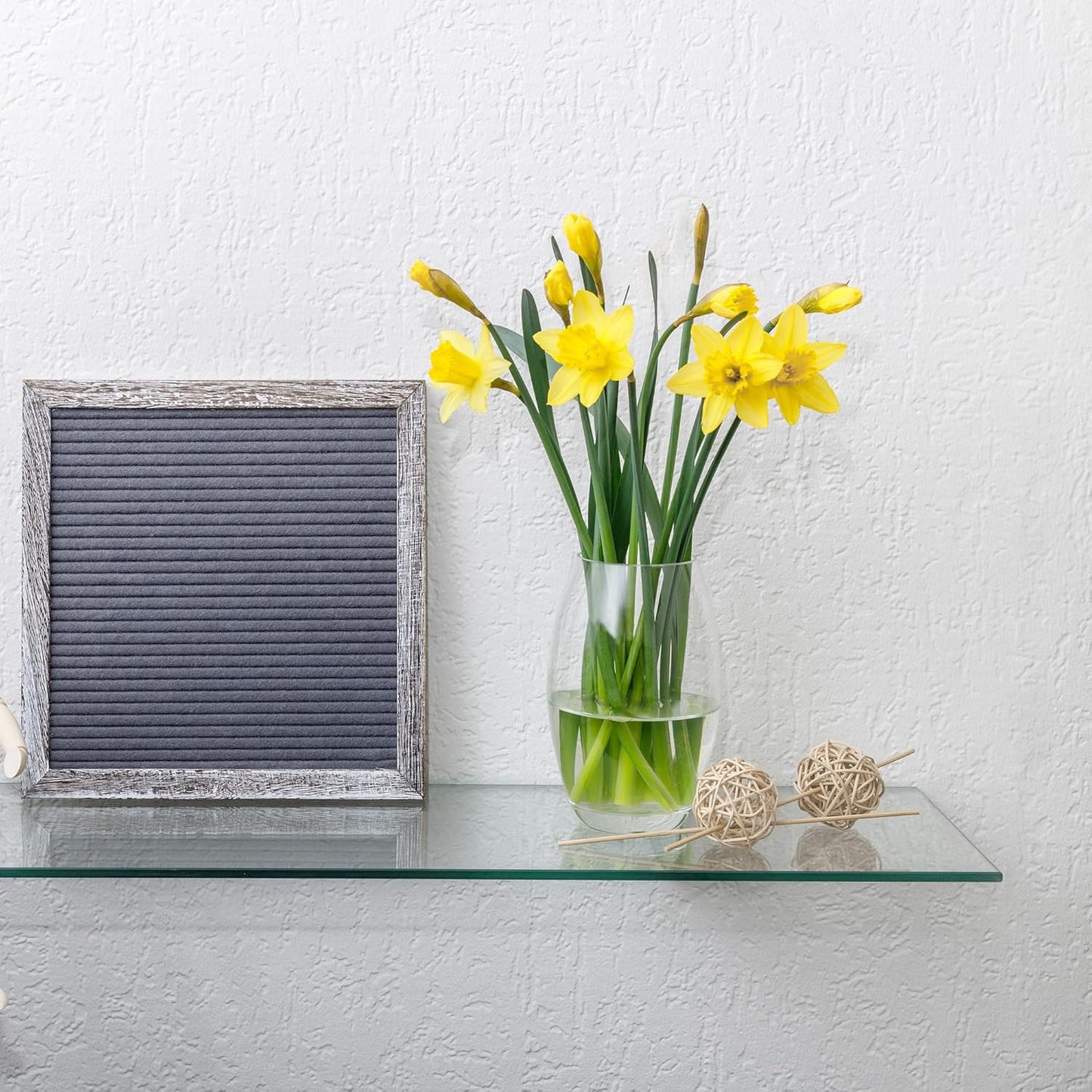 8" 18" 3/8" Dulles Glass x Rectangle Floating Glass Shelf - Shelf Only - Tempered - Thick - Flat Polished Glass