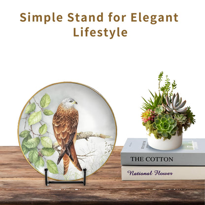 18 pcs 4.5in Plate Stands for Display,Metal Plate Holders Display Stands Can Be Used for Picture Stand,Book Stands for Display,Plate Display Stands,Easel,Photo Frame Stands,Plaque Stands,Desktop Stand