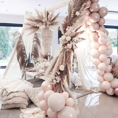PartyWoo Beige Balloons - 120pcs Boho Cream & Ivory Balloon Arch Kit | Various Sizes for Weddings & Events