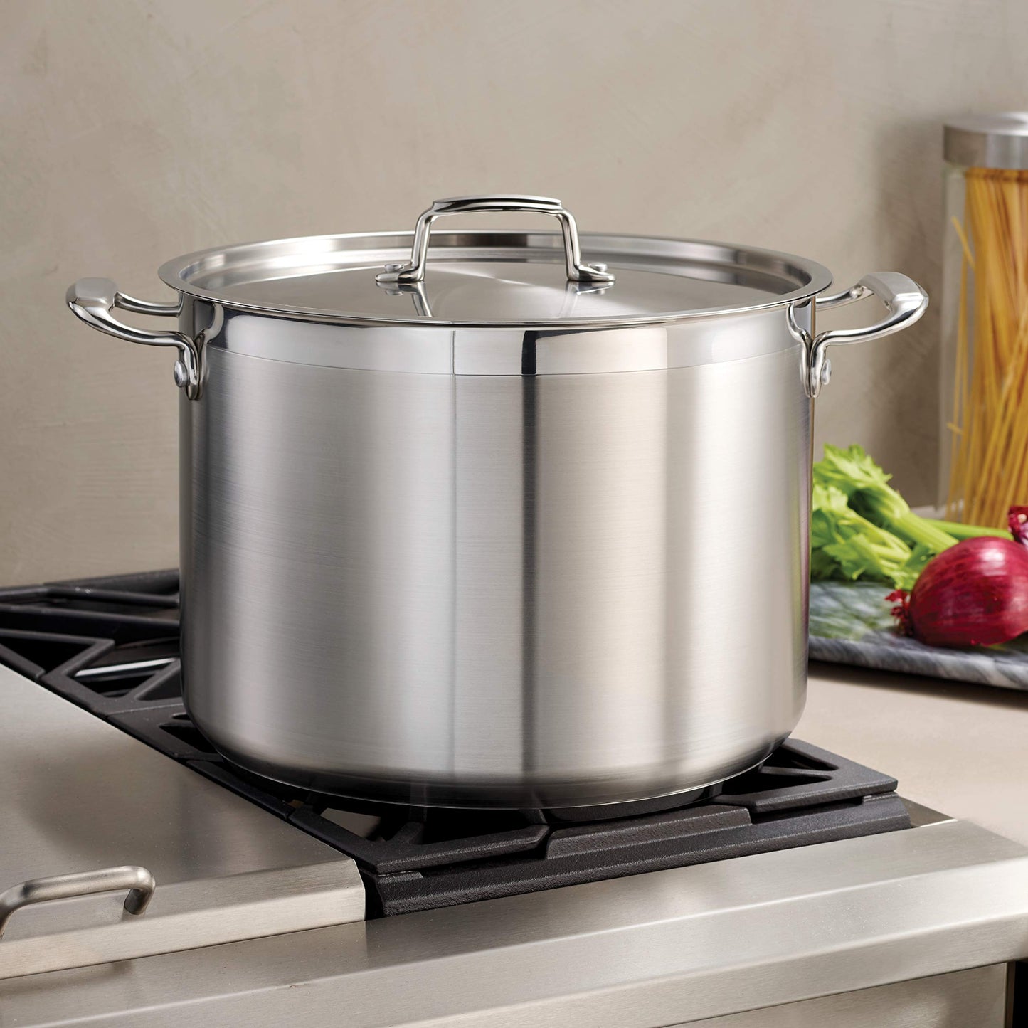 Tramontina Gourmet Stainless Steel 16-Quart Stock Pot with Lid