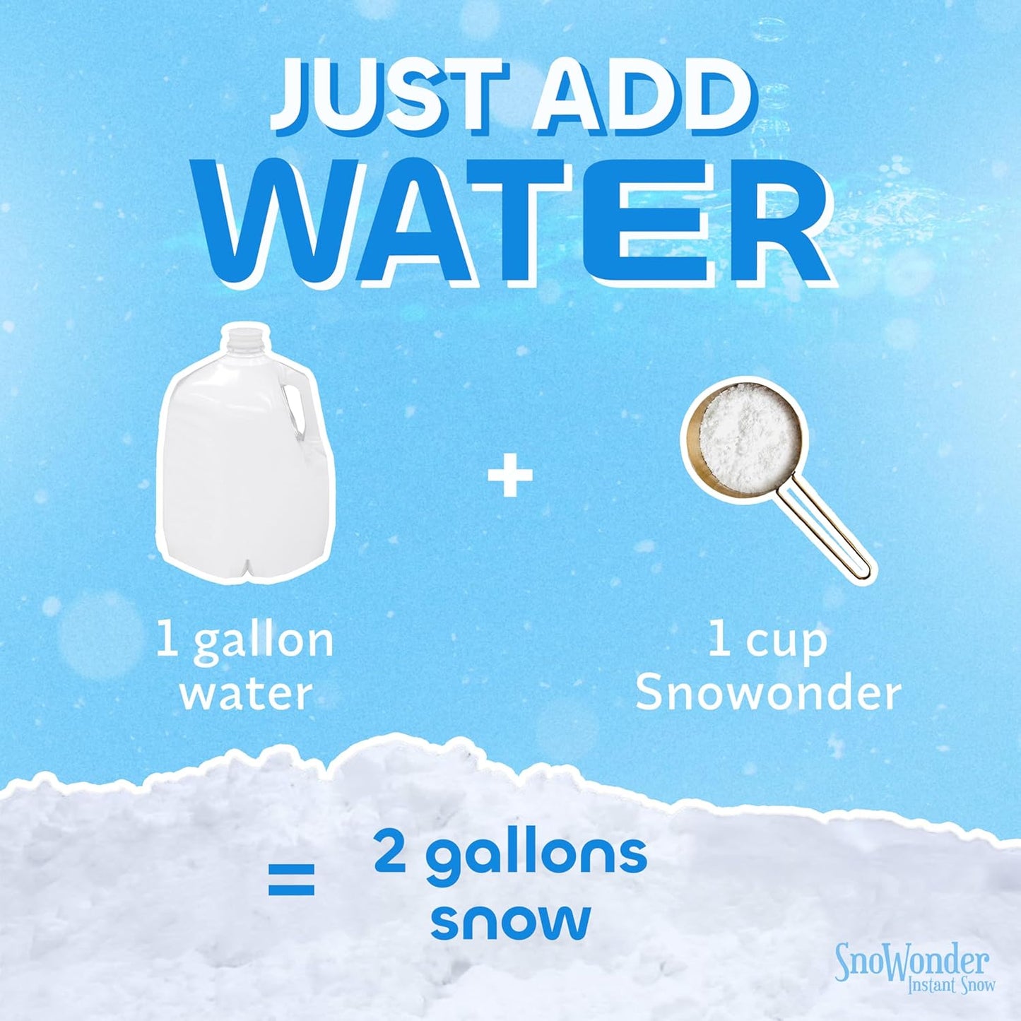 SnoWonder Instant Snow | Create 36 Gallons of Realistic Fake Snow for Fun Crafts & Cloud Slime