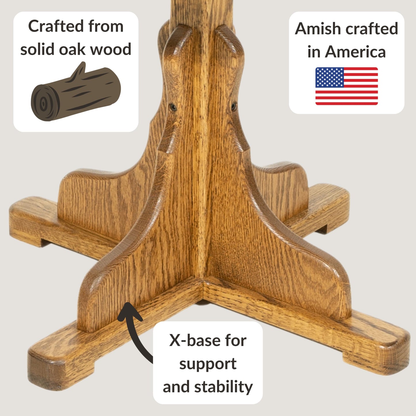 DutchCrafters Solid Oak Wood 22 Inch Round Extra Large Tilting Quilt Hoop with Stand, Quilting Frame for Hand Quilting - Amish Made in America (Medium Walnut)