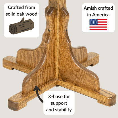 DutchCrafters Solid Oak Wood 22 Inch Round Extra Large Tilting Quilt Hoop with Stand, Quilting Frame for Hand Quilting - Amish Made in America (Medium Walnut)