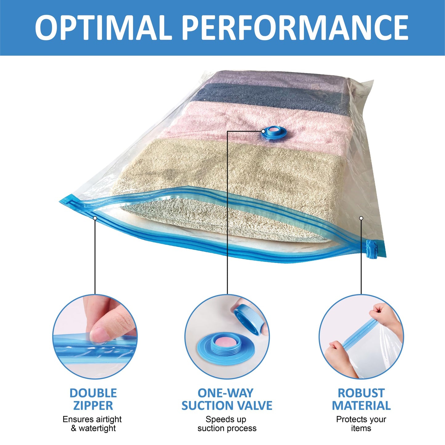 Vacuum Storage Bags with Electric Pump, Space Saver Vacuum Seal Bags with Pump, Sealer Compression for Clothes, Comforters, Blankets, Bedding, 15 Large