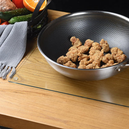 Phore Clear Tempered Glass Cutting Board, 16"x12", Dishwasher Safe, Scratch Resistant, Heat Resistant