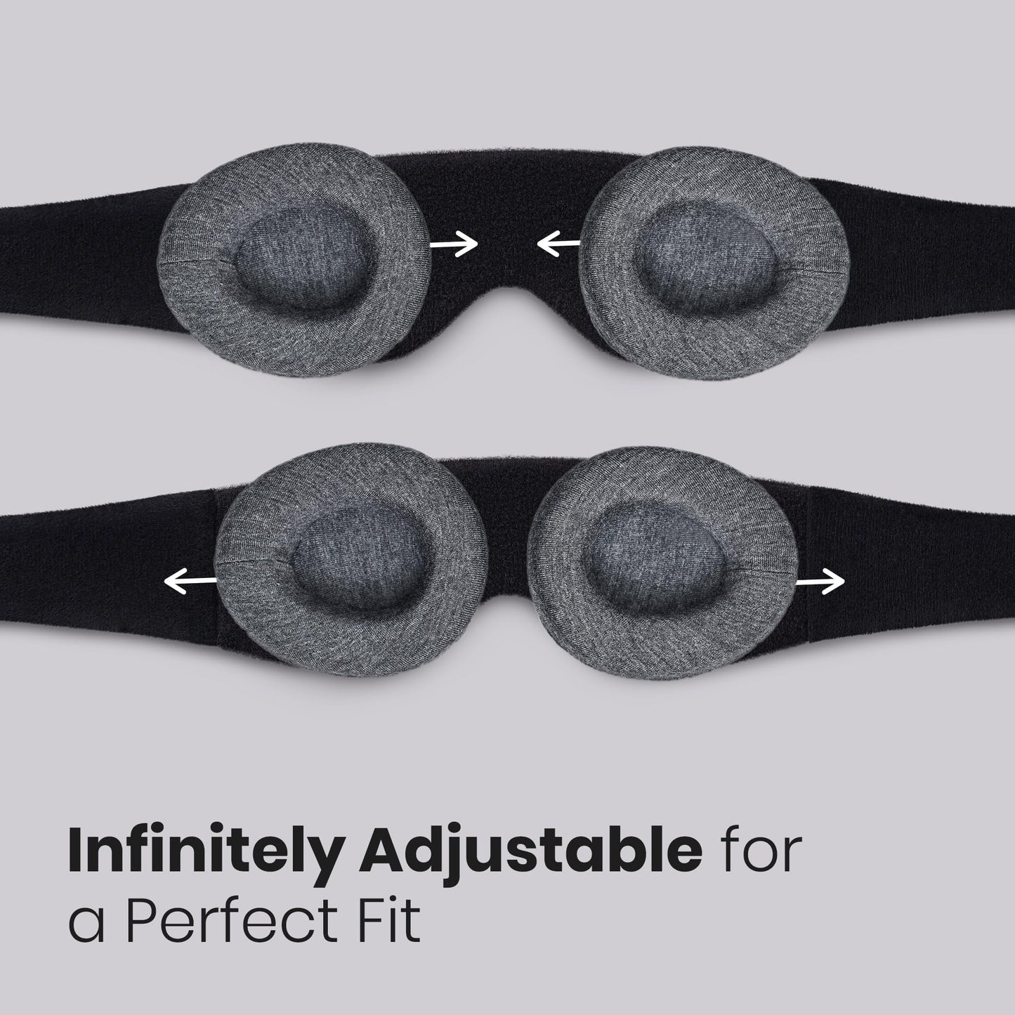 Manta Sleep Mask - 100% Light Blocking, Adjustable Sleeping Mask with Detachable Eye Cups, Ultra Comfortable for Women & Men, Zero Pressure on Lashes, Perfect for Travel/Shift Work
