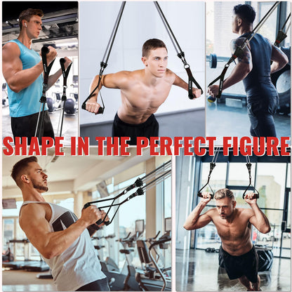 Aihoye Resistance Bands for Working Out, Exercise Bands with Handles, Stretch Bands for Exercise, Workout Bands with Door Anchors for Physical Therapy & Strength Training