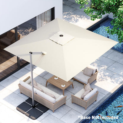 COSIEST 10'x10' Patio Umbrella Cantilever Outdoor Rectangular Offset Umbrella with 360°Rotation, Double Top Heavy Duty Windproof Aluminum Frame for Pool Garden Deck Backyard